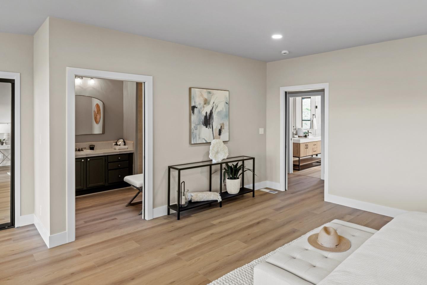 13399 Middle Canyon Road Carmel Valley, CA 93924 - Photo 19 of 32 a view of a hallway with wooden floor and furniture