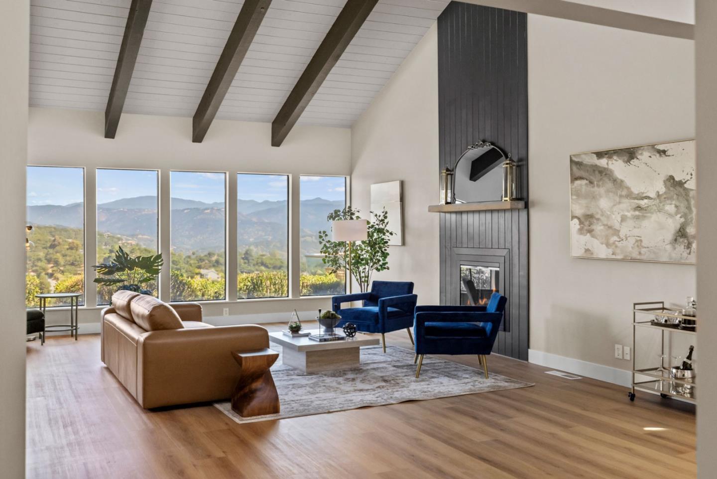 13399 Middle Canyon Road Carmel Valley, CA 93924 - Photo 4 of 32 a living room with furniture and a large window
