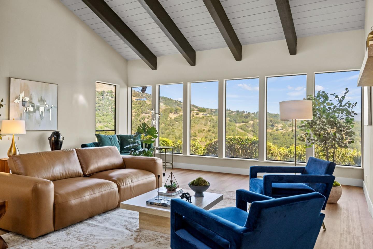13399 Middle Canyon Road Carmel Valley, CA 93924 - Photo 5 of 32 a living room with furniture and a large window