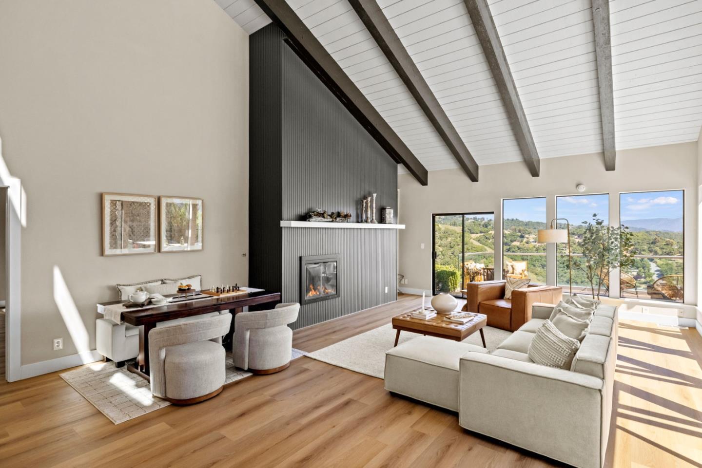 13399 Middle Canyon Road Carmel Valley, CA 93924 - Photo 8 of 32 a living room with furniture and a large window