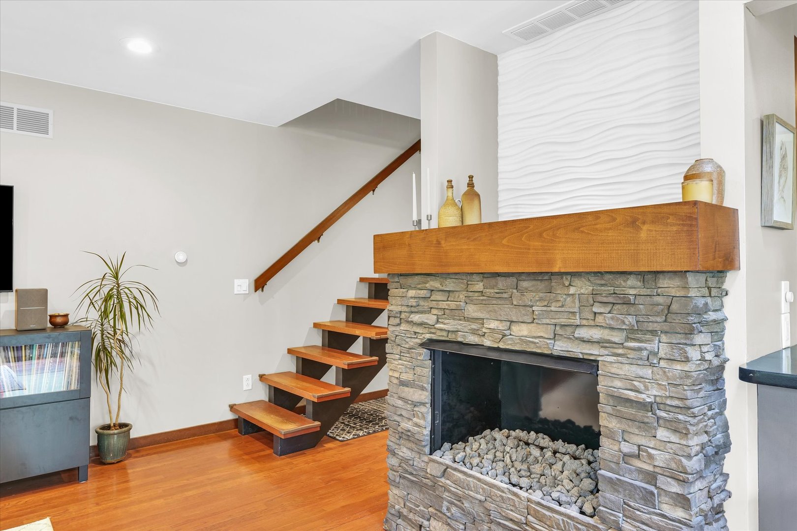 1910 Stratford Court Champaign, IL 61821 - Photo 11 of 39 a living room with furniture and a fireplace