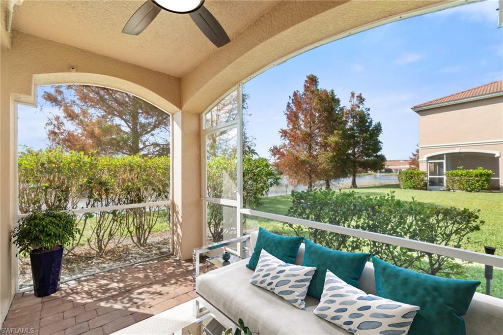 17560 Cherry Ridge Lane Fort Myers, FL 33967 - Photo 25 of 30 a view of a patio with couches plants and garden