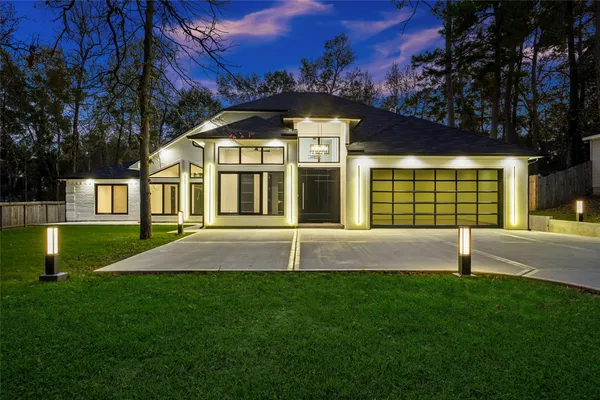a house view with a garden space
