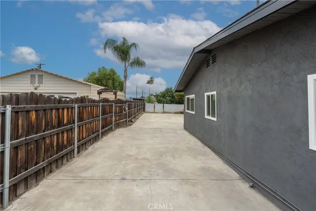 a balcony view with hardwood