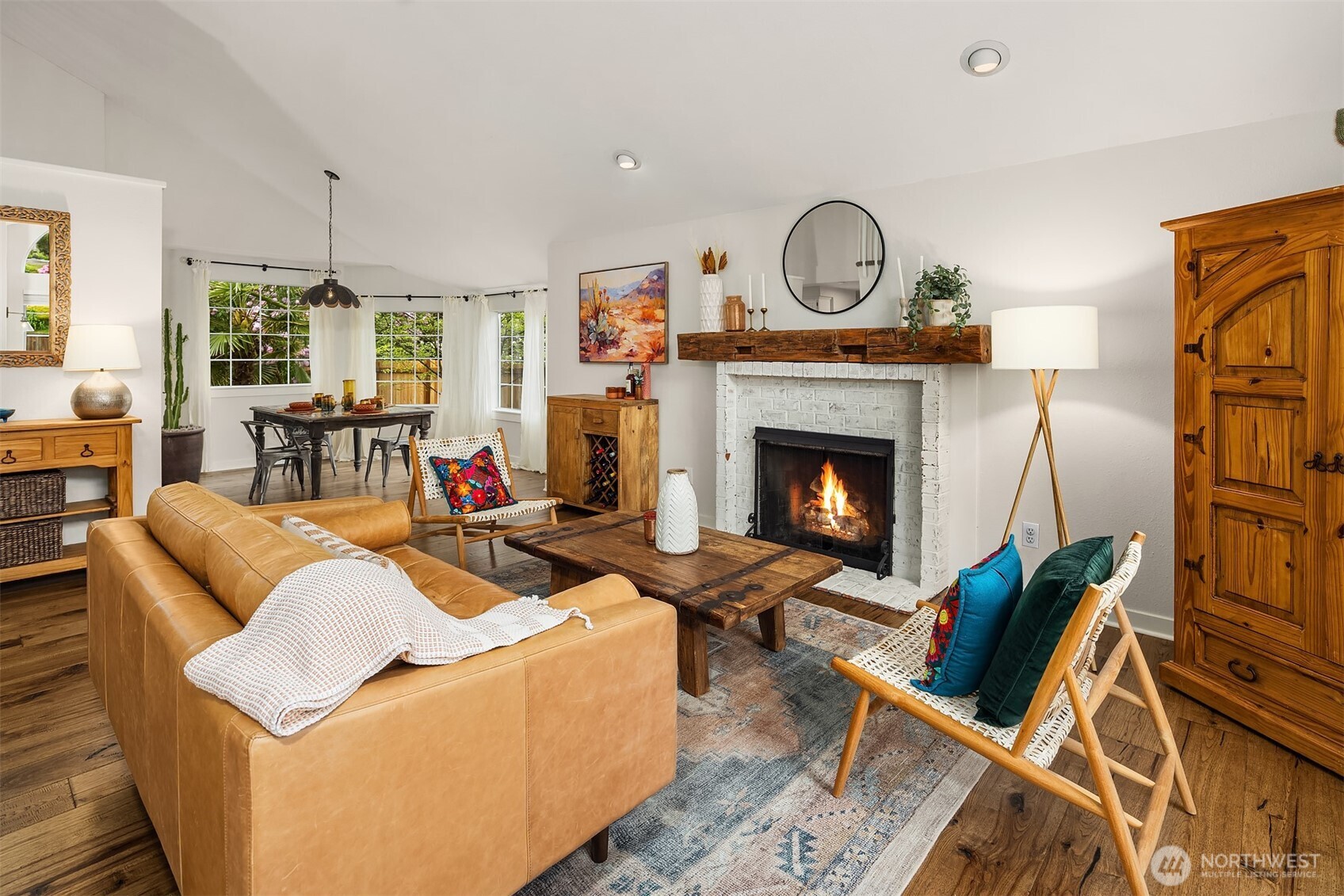 4938 Narbeck Avenue Everett, WA 98203 - Photo 3 of 40 a living room with furniture and a fireplace