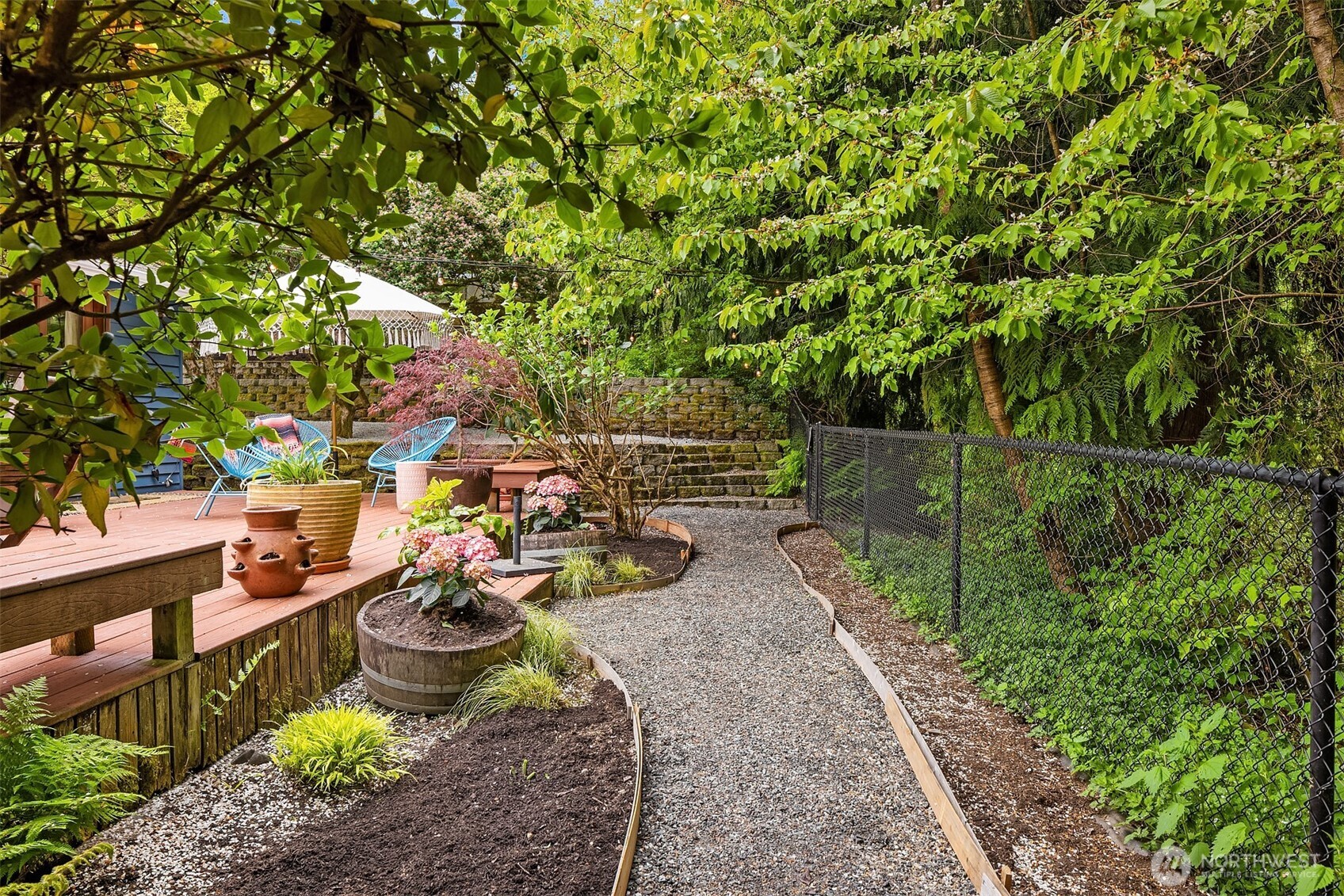 4938 Narbeck Avenue Everett, WA 98203 - Photo 32 of 40 a view of a garden with sitting area