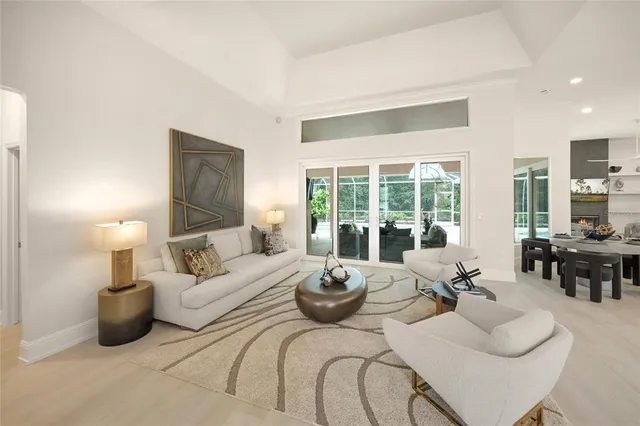 a kitchen with a table and chairs in it