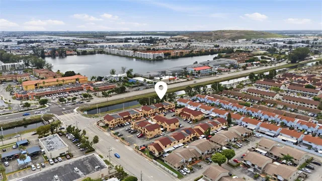 an aerial view of a city