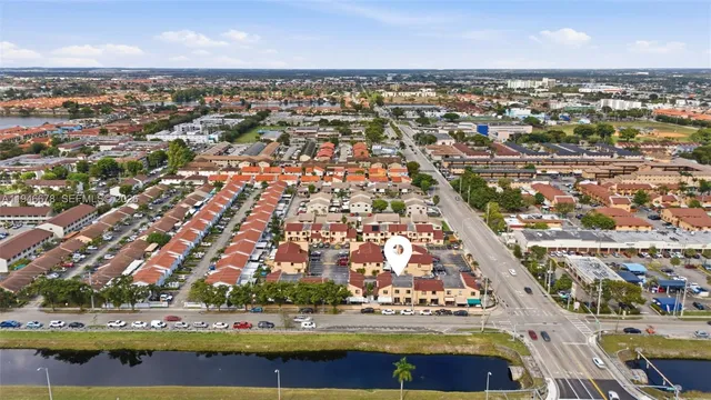 an aerial view of residential building with outdoor space