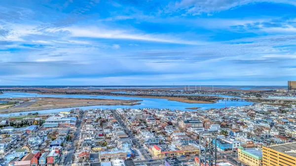 a view of a sky from a city