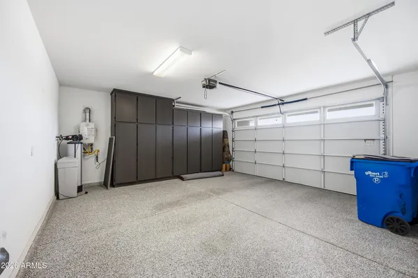 a view of a garage room