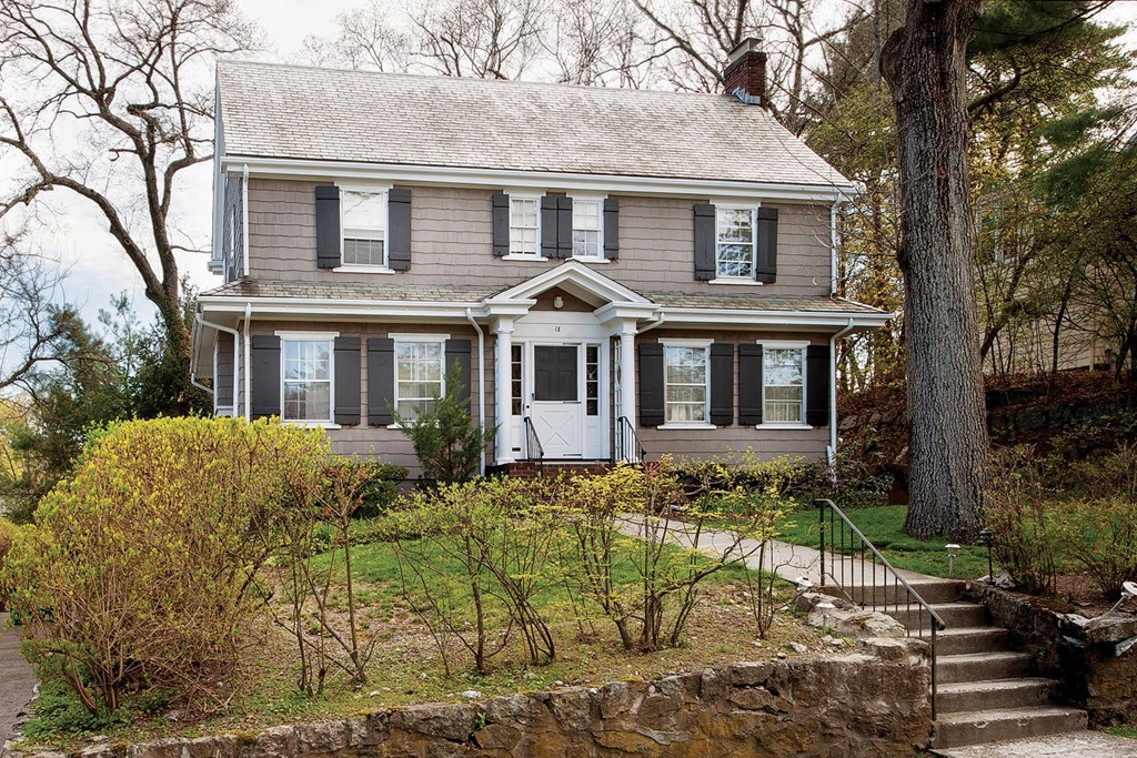 18 Fredana Road Newton, MA 02468 - Photo 1 of 7 a front view of a house with a garden