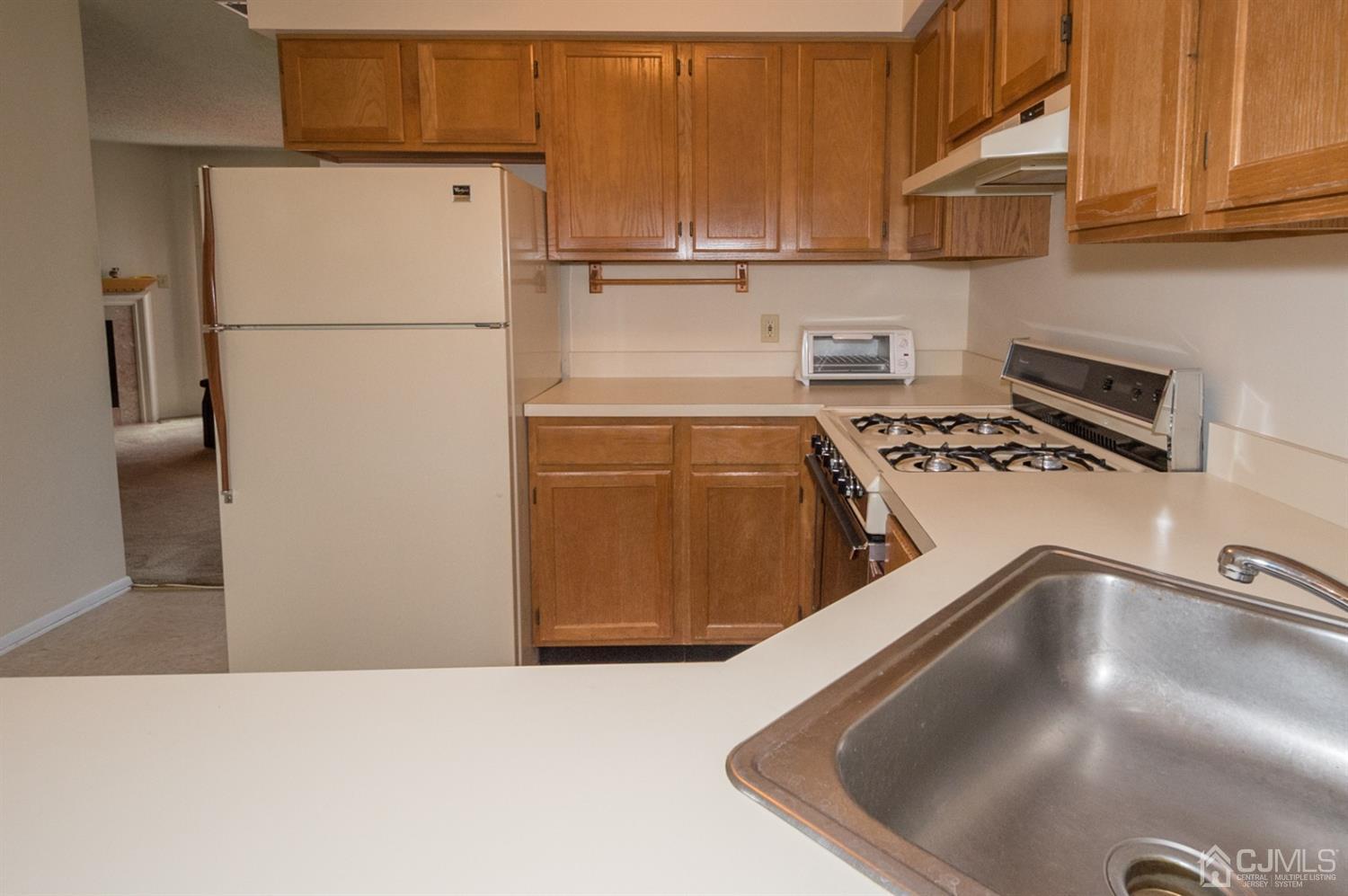 302 Pegasus Road Piscataway, NJ 08854 - Photo 5 of 27 a kitchen with a refrigerator and a sink