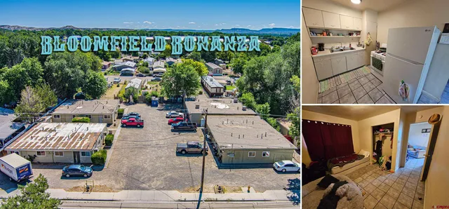 a picture of street view with sitting space