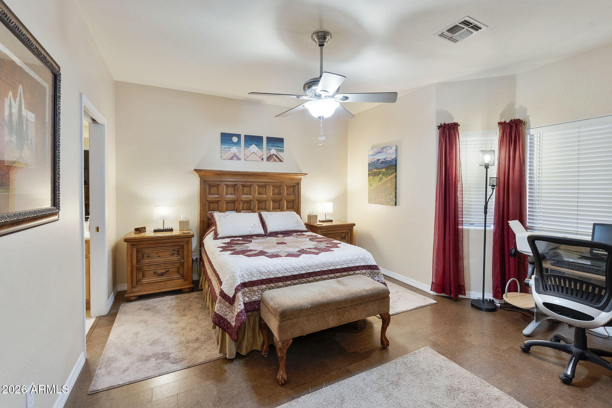 4202 East Broadway Road, Unit 80 Mesa, AZ 85206 - Photo 19 of 68 a bedroom with a bed gym equipment and a window
