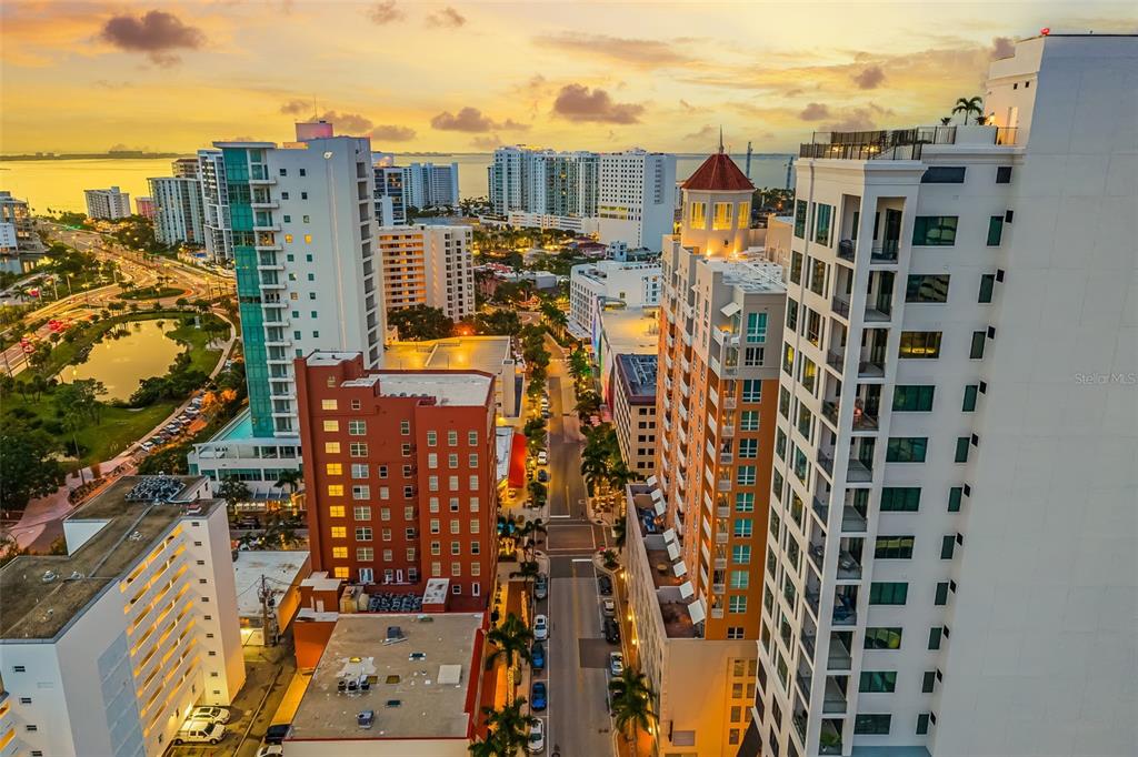 4480 Ascot Circle South Sarasota, FL 34235 - Photo 62 of 76 a view of a city with tall buildings