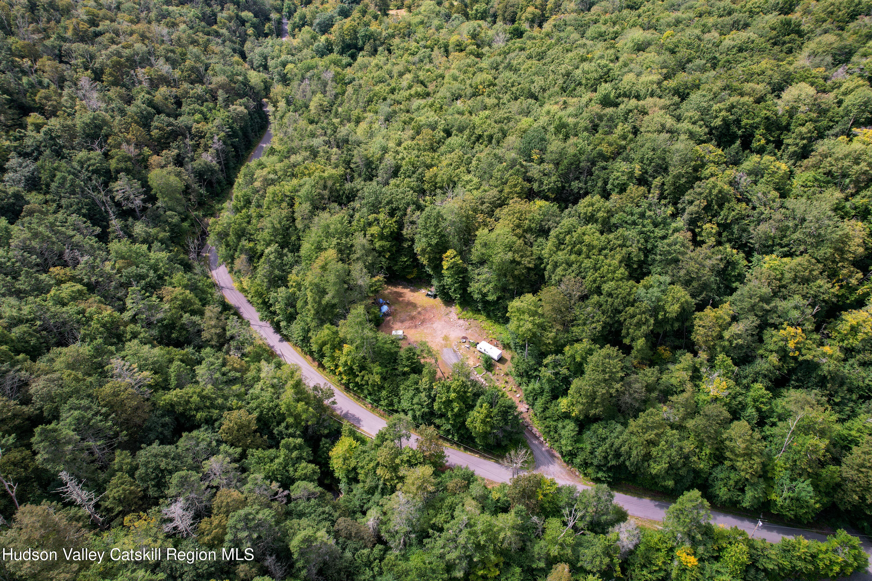 208 Pantherkill Road Phoenicia, NY 12464 - Photo 7 of 16 an aerial view of residential house with outdoor space and trees all around