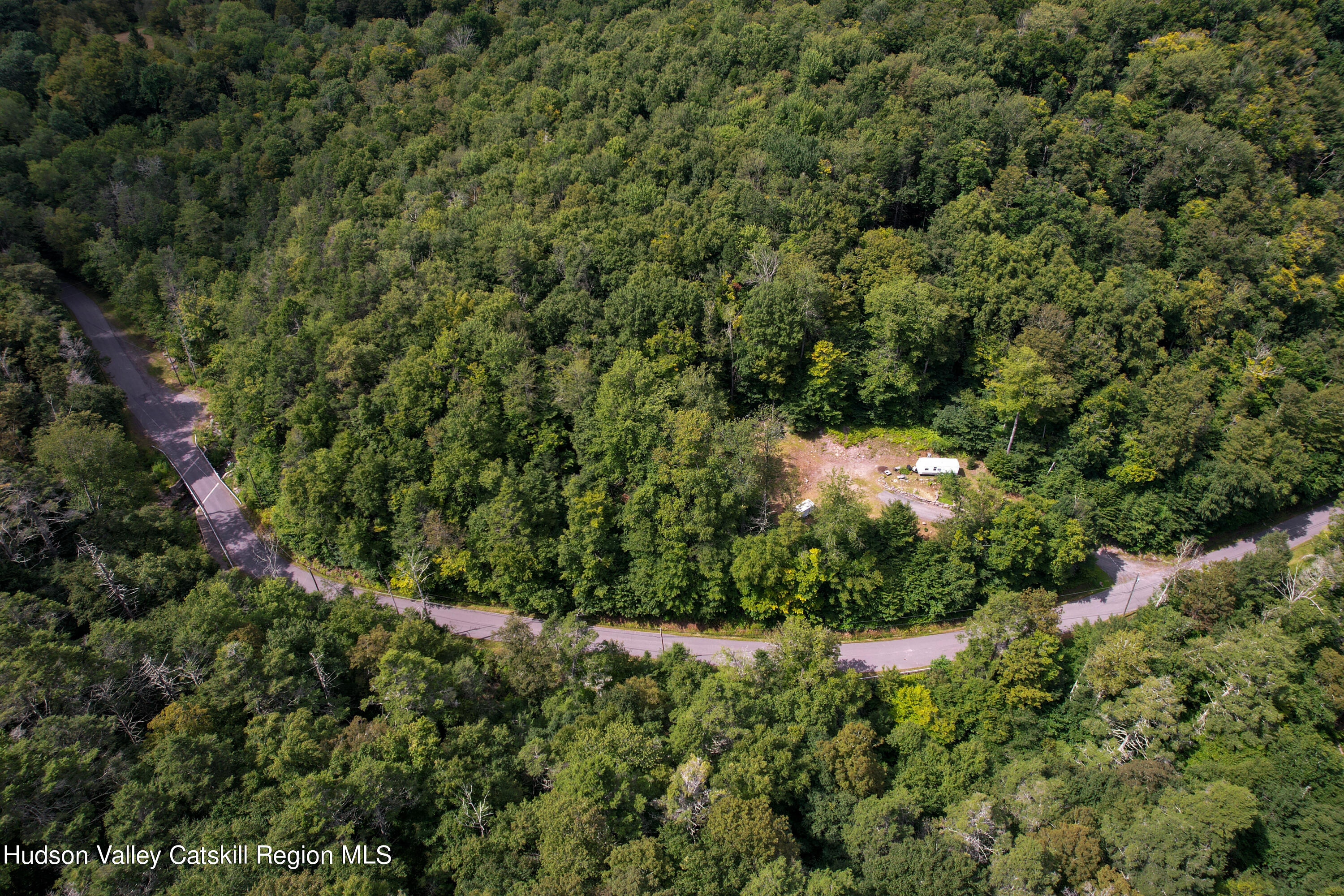 208 Pantherkill Road Phoenicia, NY 12464 - Photo 8 of 16 an aerial view of residential house with outdoor space and trees all around