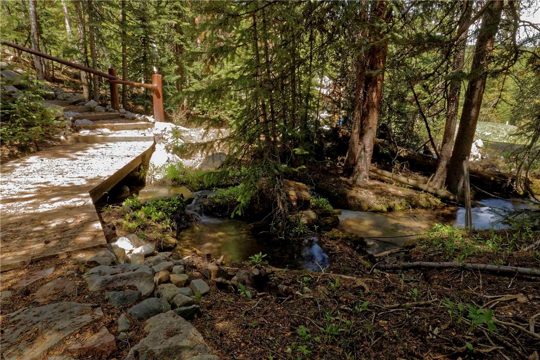 223 Range Road Breckenridge, CO 80424 - Photo 9 of 25 Bridge over year round stream. path leads to large fire pit.