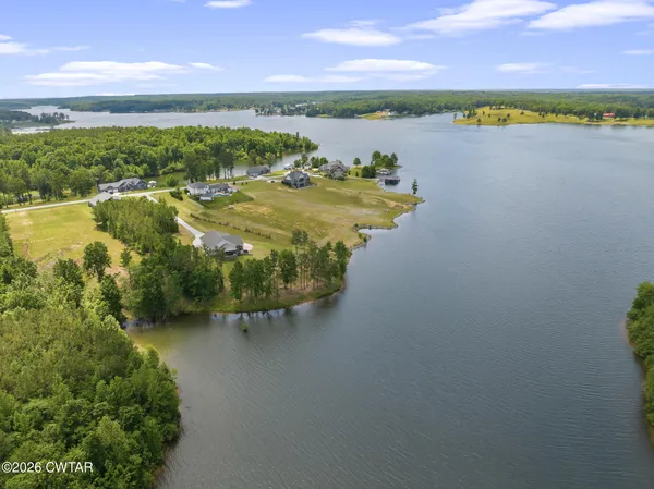 a view of a lake with outdoor space