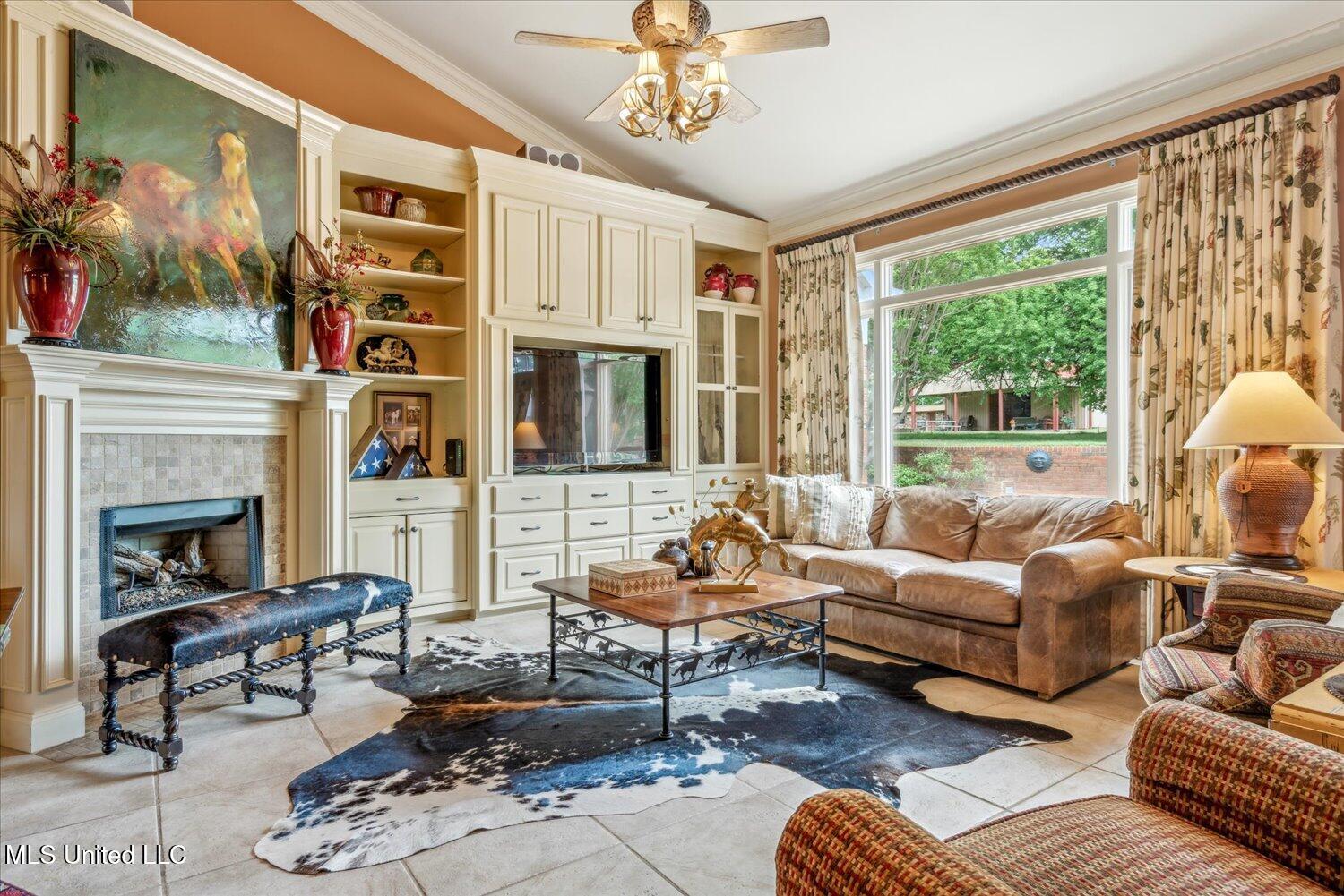 7300 Davidson Road Olive Branch, MS 38654 - Photo 19 of 55 Fireplace with Gas Logs and Built-ins