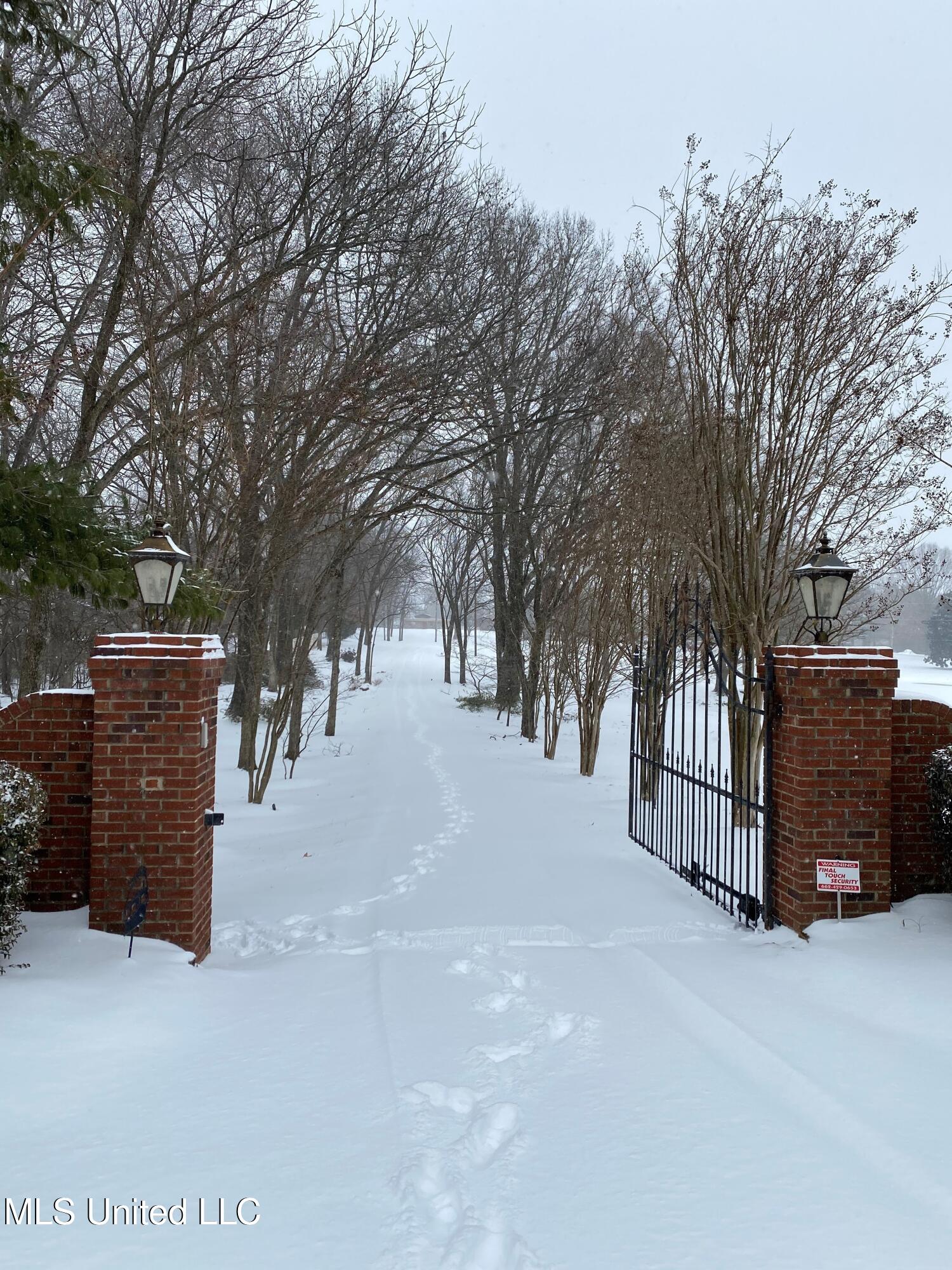 7300 Davidson Road Olive Branch, MS 38654 - Photo 53 of 55 Front Gate in Winter