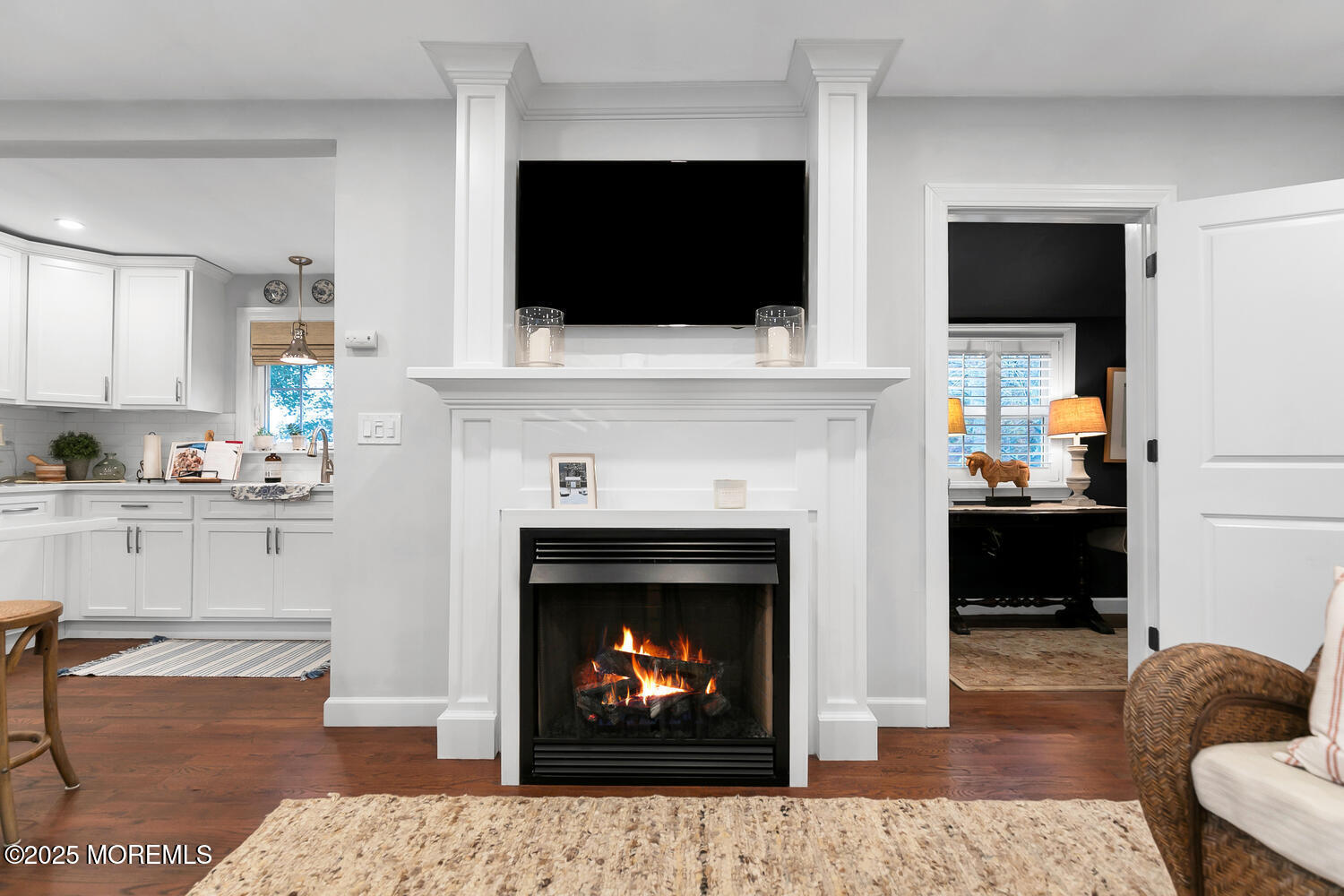 303 Hillside Avenue Atlantic Highlands, NJ 07716 - Photo 11 of 103 a living room with furniture a fireplace and a flat screen tv