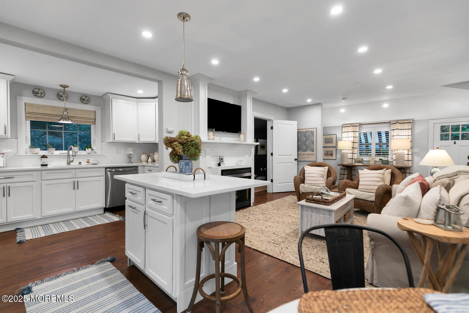 303 Hillside Avenue Atlantic Highlands, NJ 07716 - Photo 45 of 103 a living room with furniture kitchen view and a wooden floor
