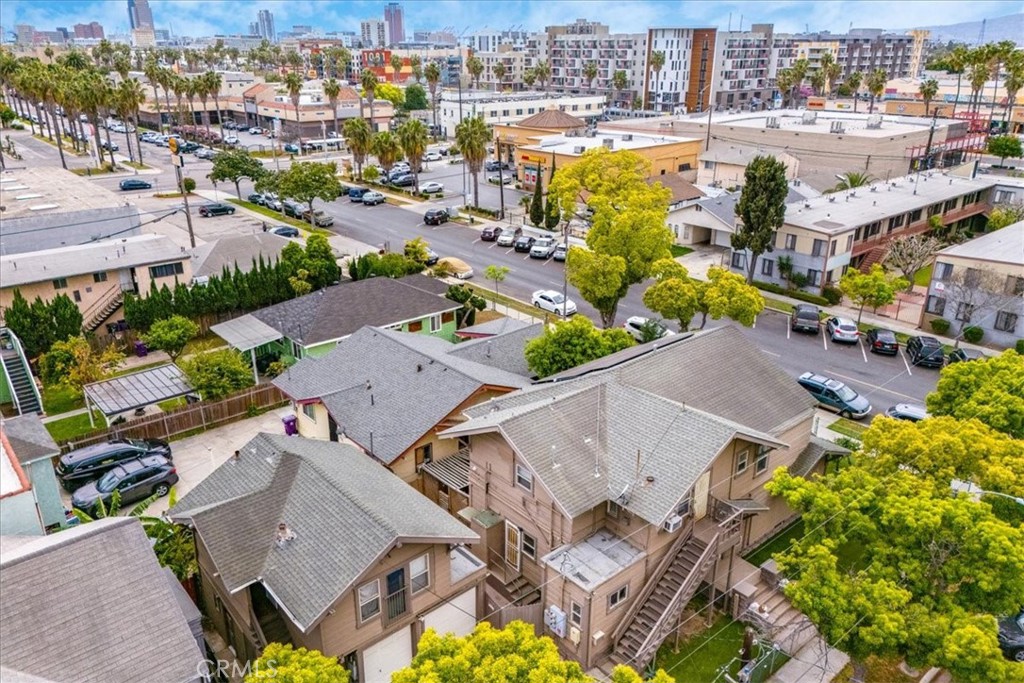 1352 Elm Avenue Long Beach, CA 90813 - Photo 69 of 71 an aerial view of residential house with outdoor space and swimming pool