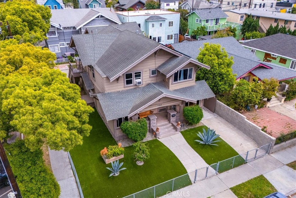 1352 Elm Avenue Long Beach, CA 90813 - Photo 7 of 71 an aerial view of a house with a garden