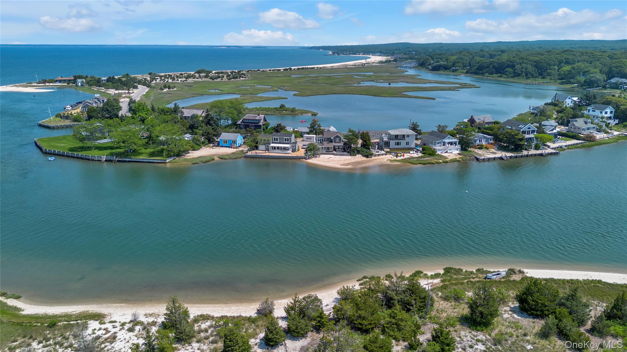 286 Towd Point Road Southampton, NY 11968 - Photo 6 of 35 an aerial view of ocean and residential houses with outdoor space