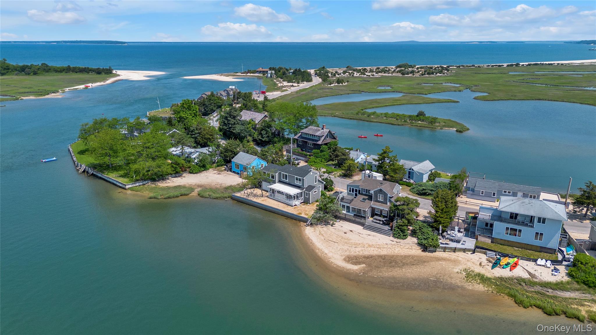 286 Towd Point Road Southampton, NY 11968 - Photo 7 of 35 an aerial view of a houses with ocean view