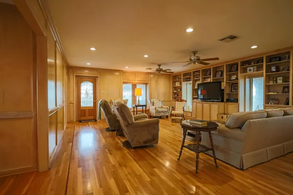 a kitchen with sink cabinets and window
