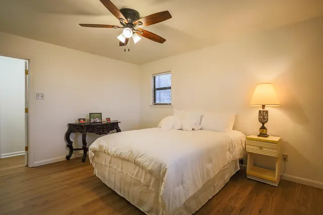 a view of a garage with storage