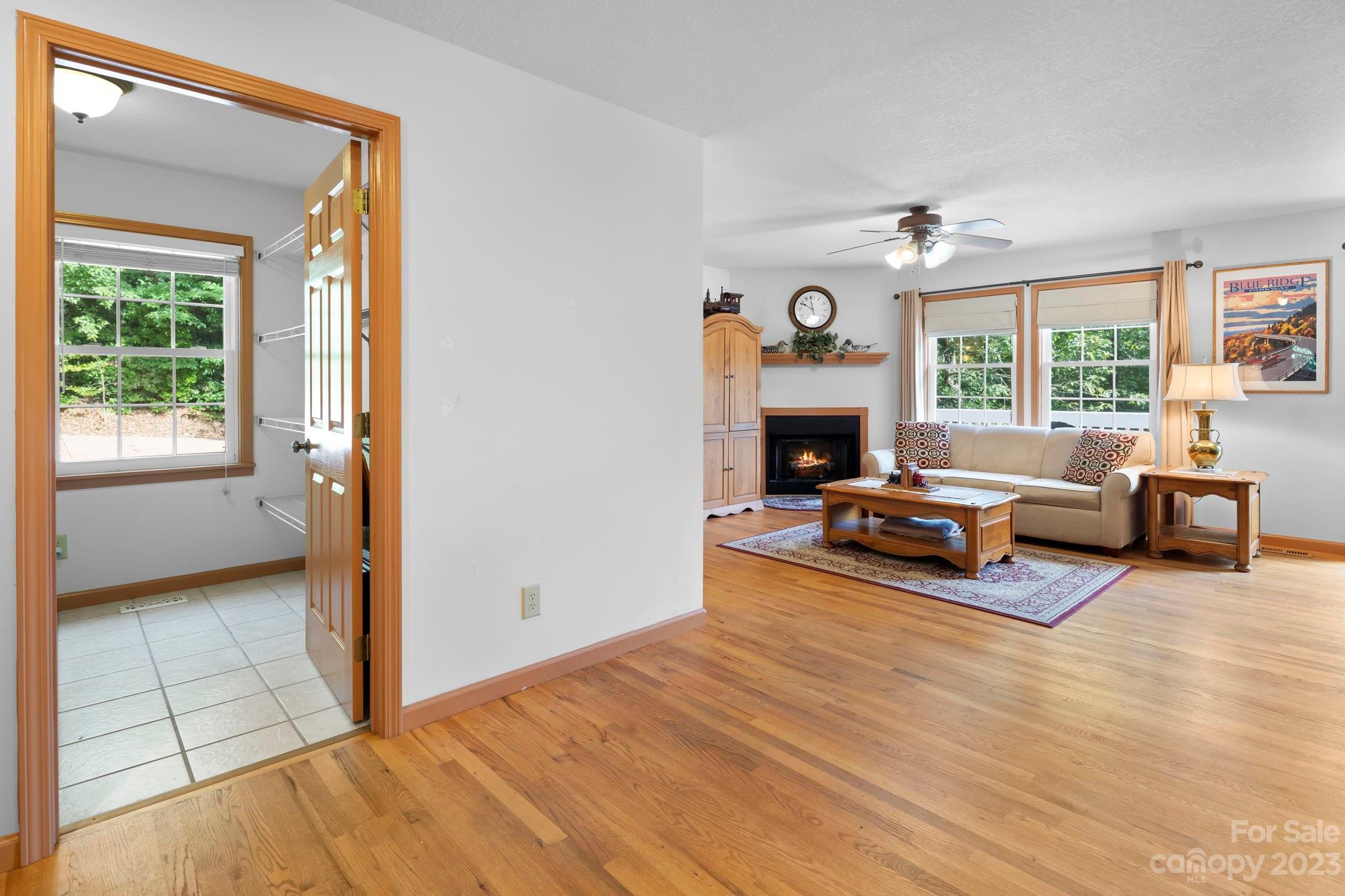 40 Autumn View Drive Hendersonville, NC 28792 - Photo 14 of 48 a living room with furniture and a fireplace