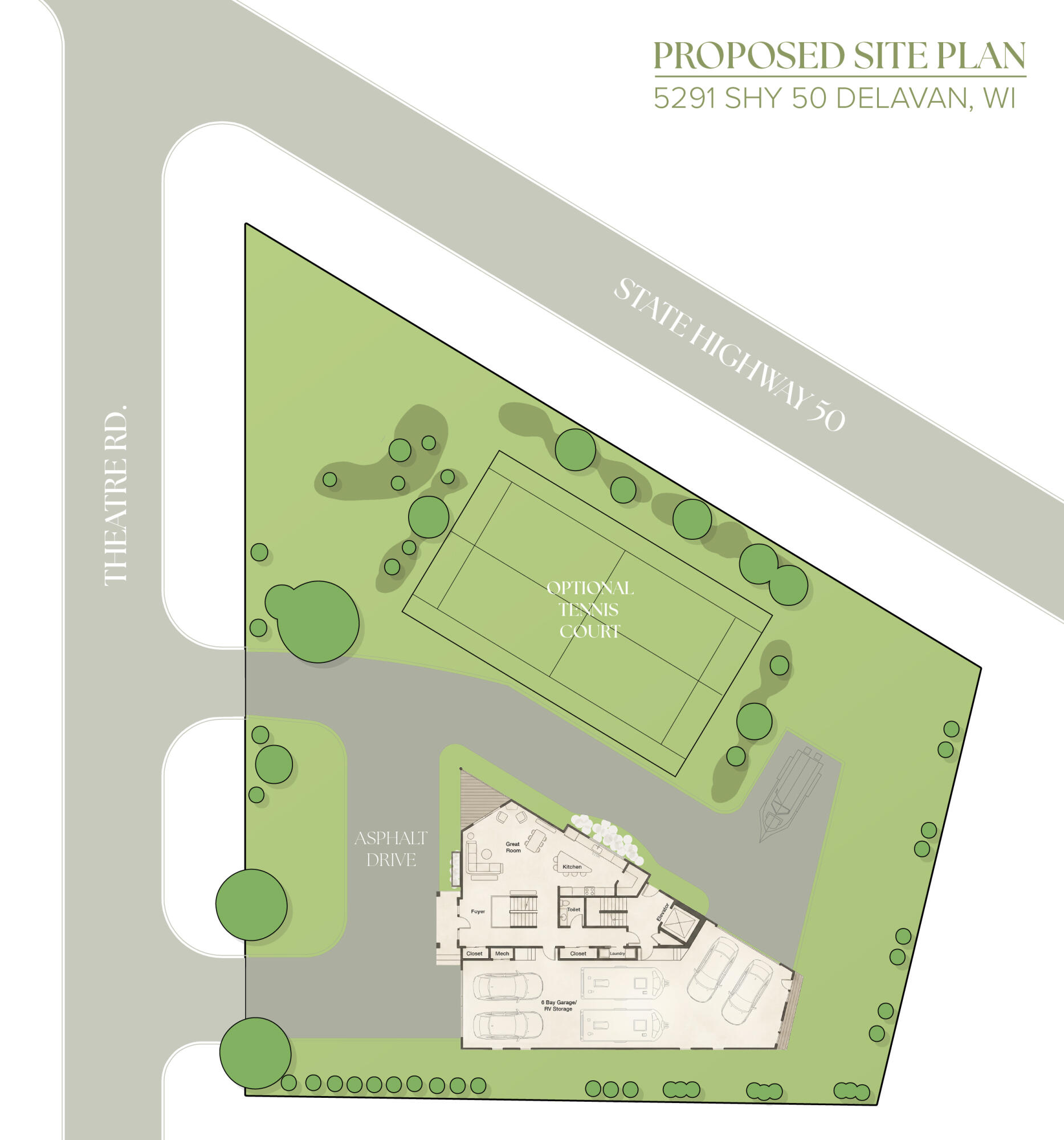 5291 Highway 50 Delavan, WI 53115 - Photo 13 of 13 Site Plan With FloorPlan@4x-100 (1)