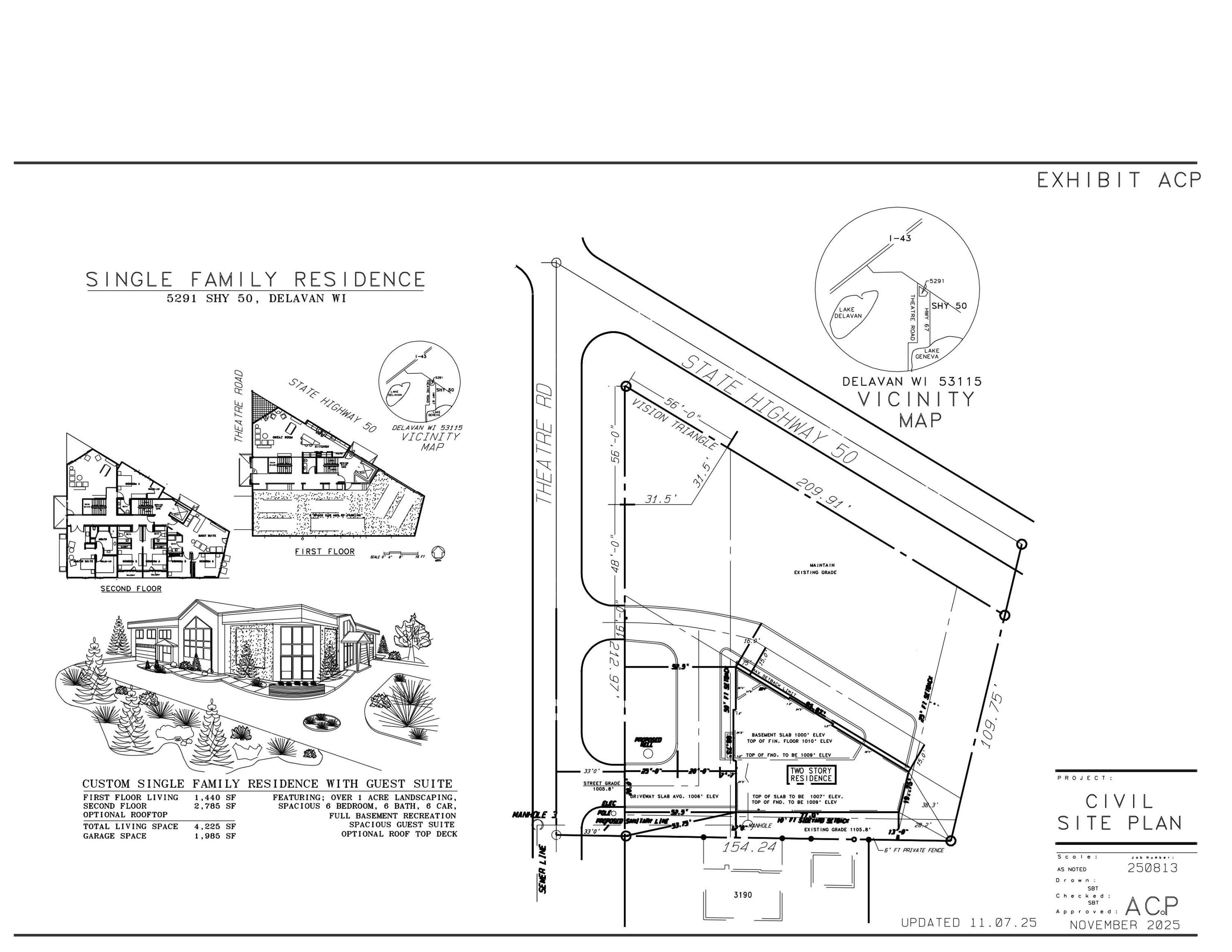 5291 Highway 50 Delavan, WI 53115 - Photo 8 of 13 Civil Site Plan