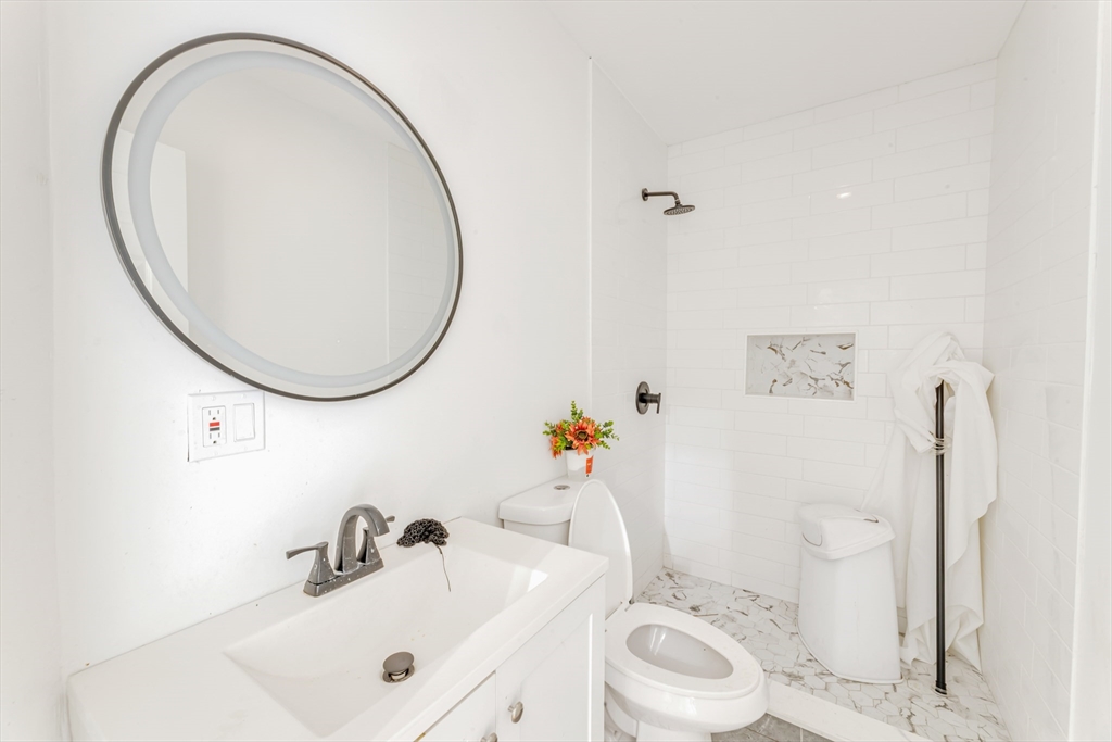 36 Brookledge Street Boston, MA 02121 - Photo 18 of 31 a bathroom with a sink a toilet and a mirror