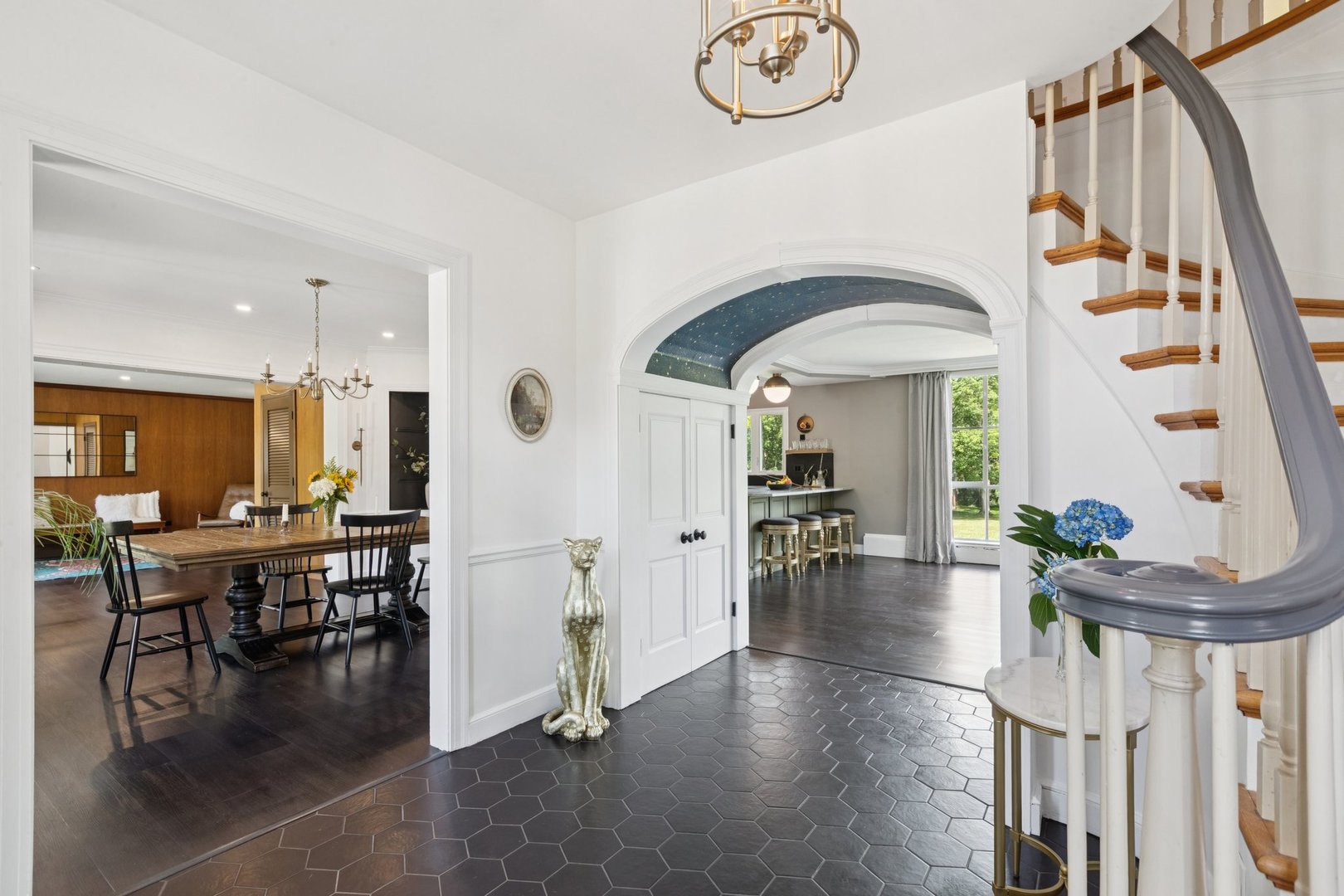 60 Ridge Road Barrington Hills, IL 60010 - Photo 5 of 70 a view of a livingroom with furniture a dinning room and stairs