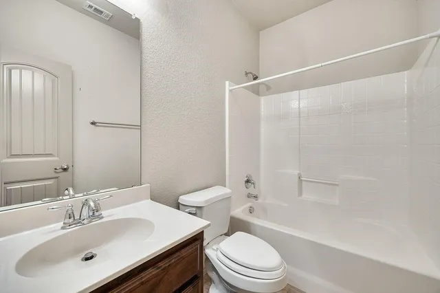 a view of backyard with green space