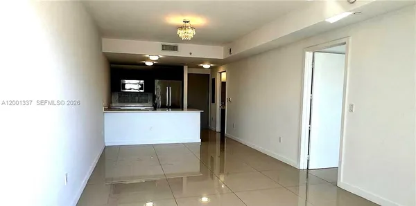 a view of lobby with chandelier