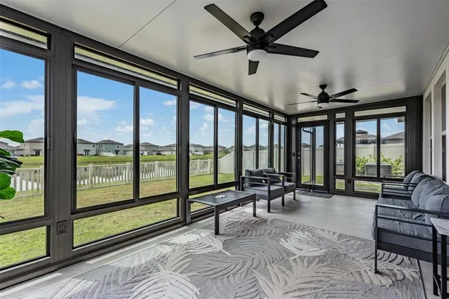 a potted plant sitting in front of a door