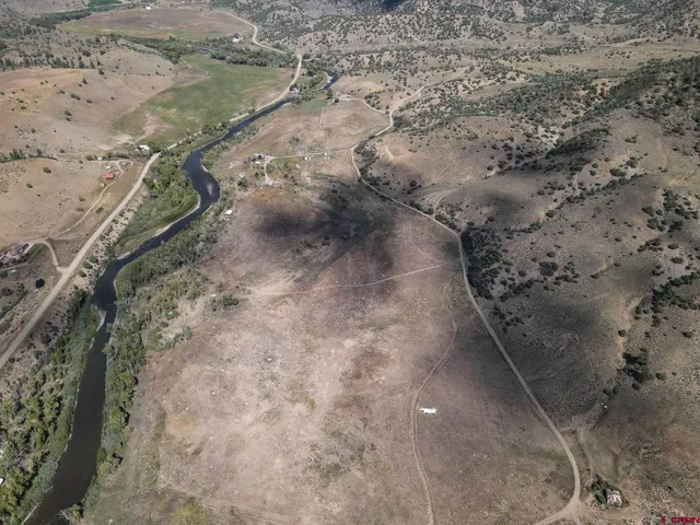 a view of a yard with a wooden fence
