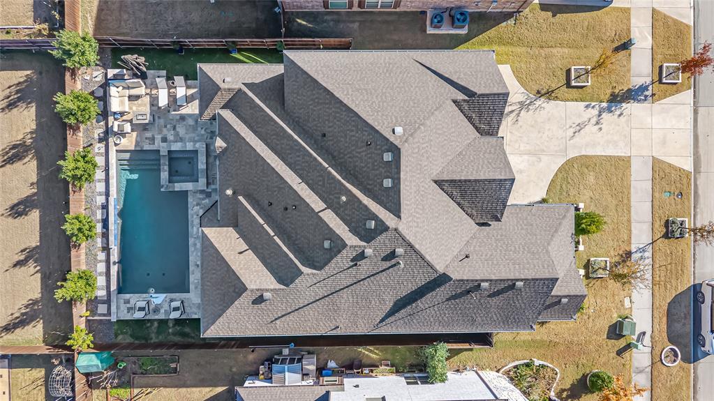 12412 Cottage Lane Frisco, TX 75035 - Photo 39 of 40 Sky View of Pool