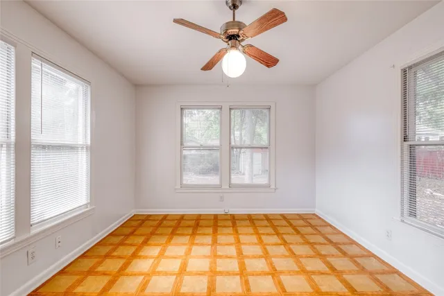 a view of an empty room and window