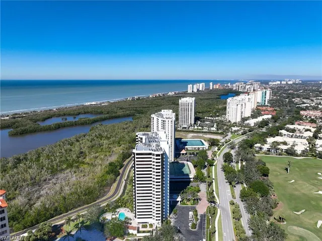 a view of a city with ocean view