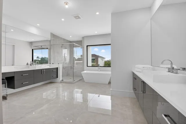 a view of a city with tall buildings