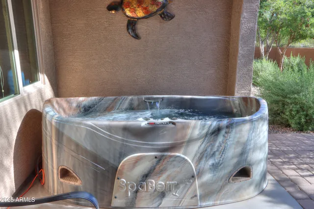 a outdoor space with furniture