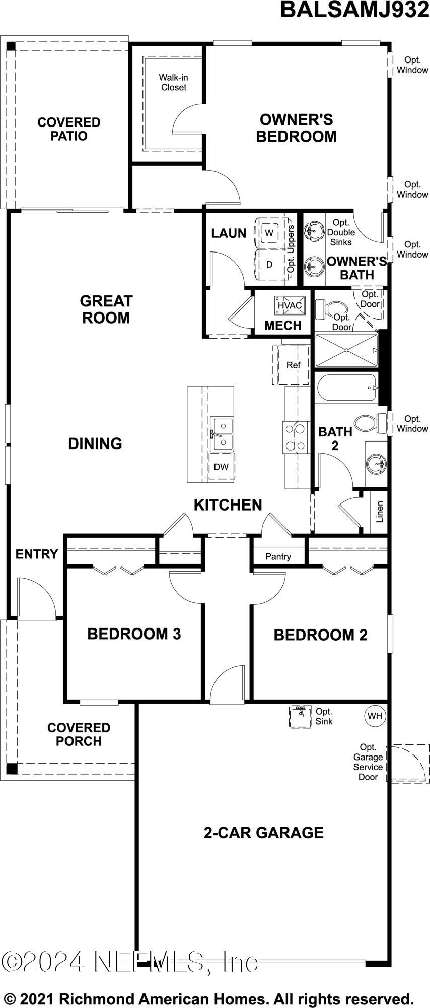 308 Honeycomb Trail St. Augustine, FL 32095 - Photo 2 of 2 balsamj932-2car_print_8_23_21 (2)