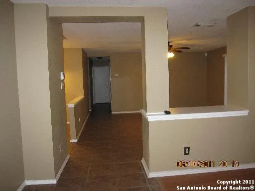 en empty room with windows